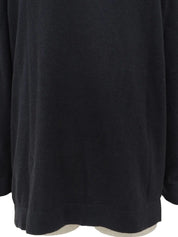 Silk knit combination design pattern long sleeve shirt in black/brown/multi