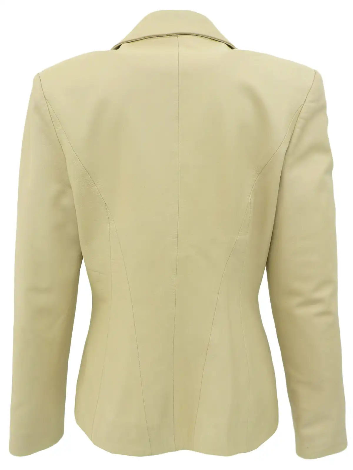 Ivory leather jacket