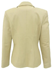Ivory leather jacket