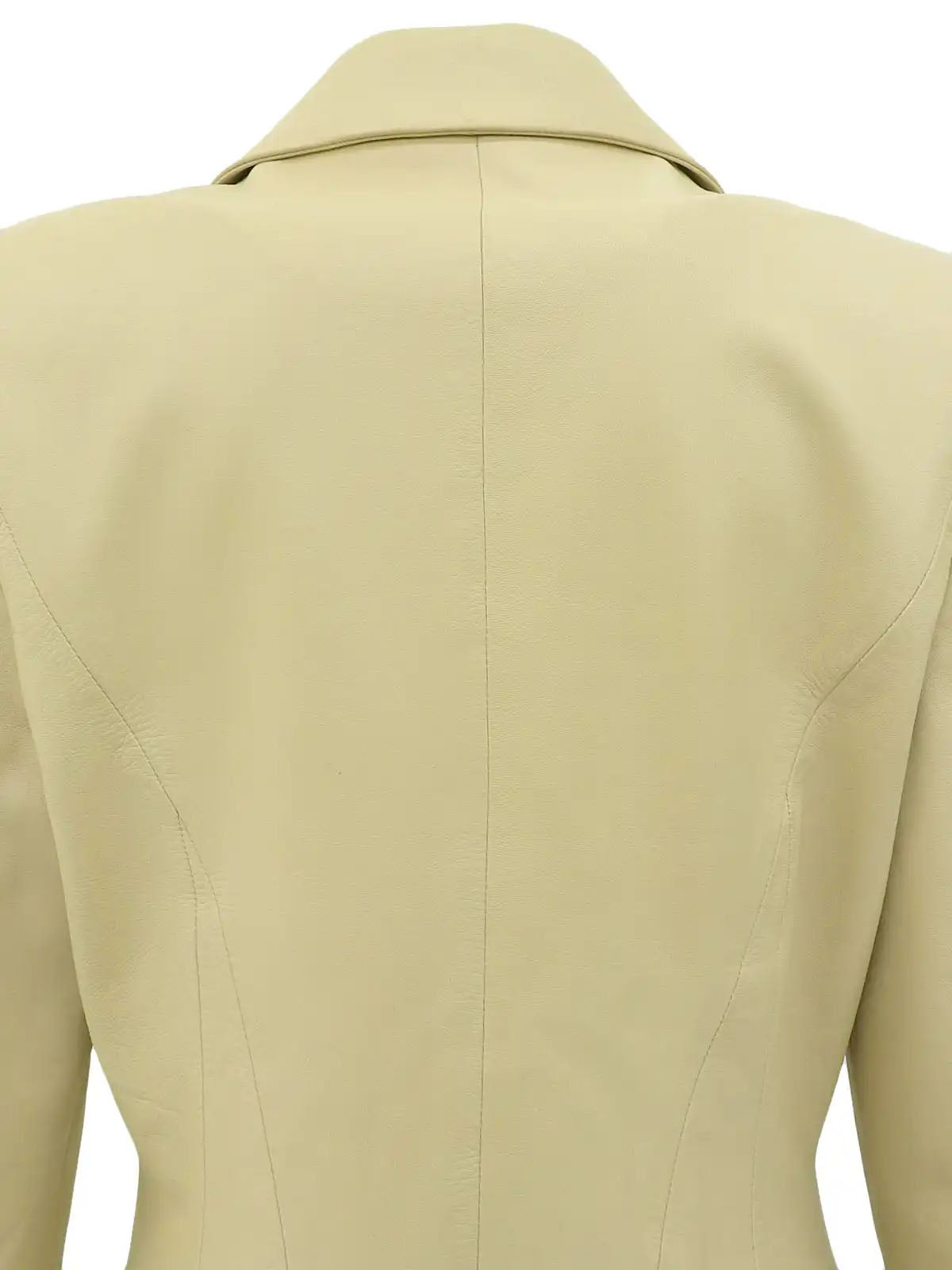 Ivory leather jacket