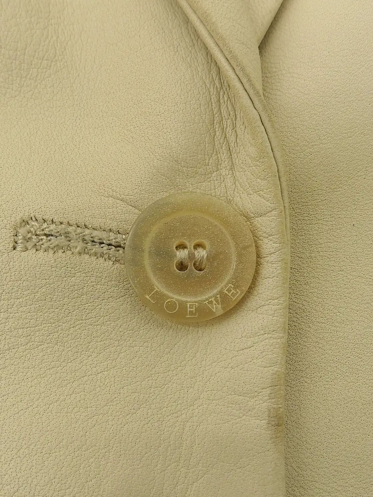 Ivory leather jacket