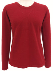 2002 Cashmere CC Mark Long Sleeve Knit Top in Red