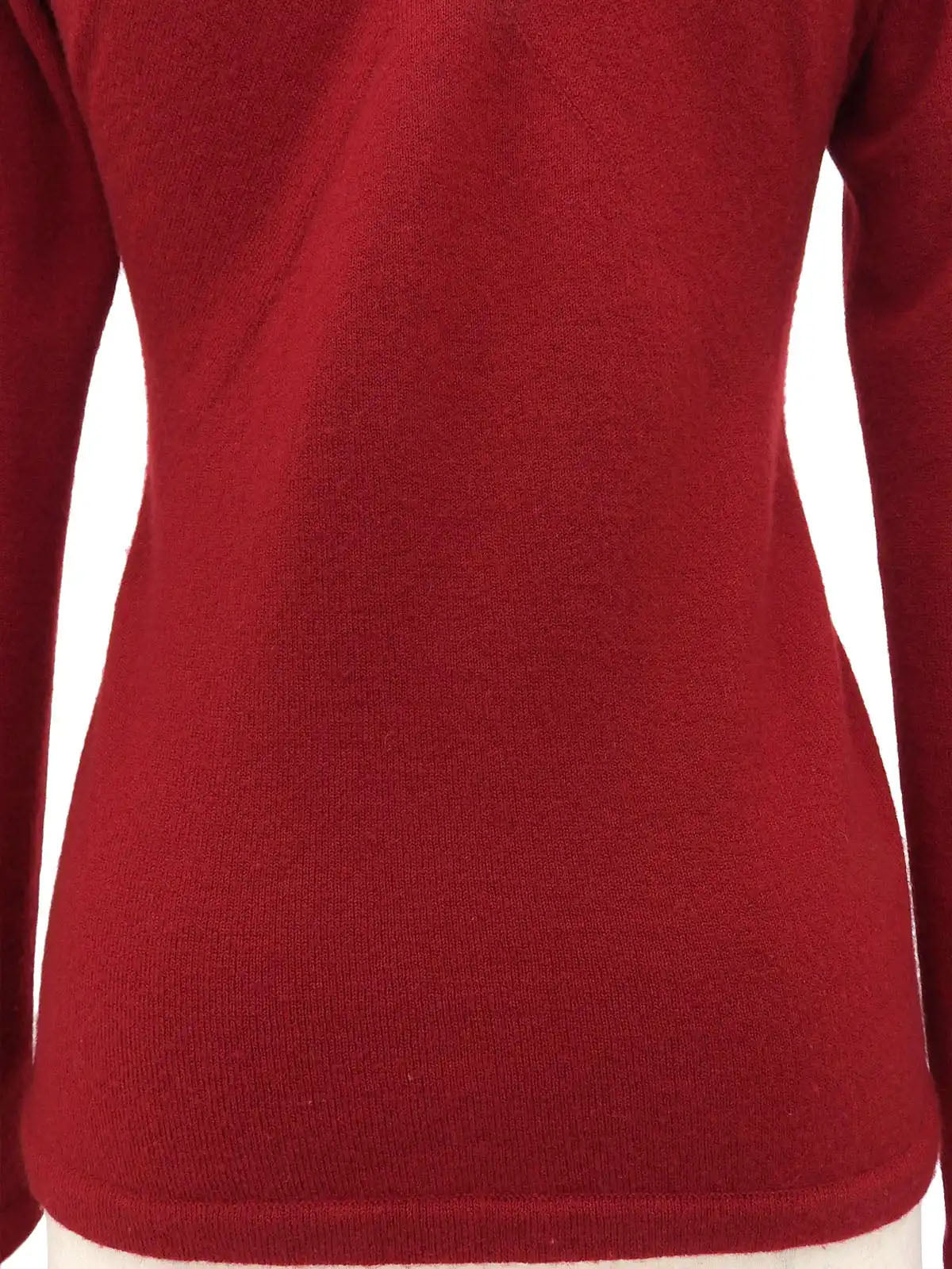 2002 Cashmere CC Mark Long Sleeve Knit Top in Red