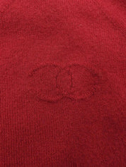 2002 Cashmere CC Mark Long Sleeve Knit Top in Red