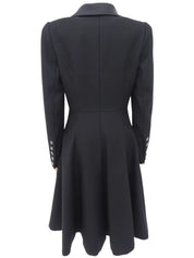 2008年製 ビジューパールCCマークボタンコート ブラック