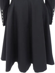 2008年製 ビジューパールCCマークボタンコート ブラック