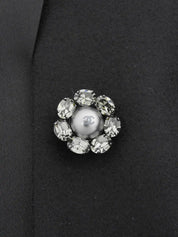 2008年製 ビジューパールCCマークボタンコート ブラック