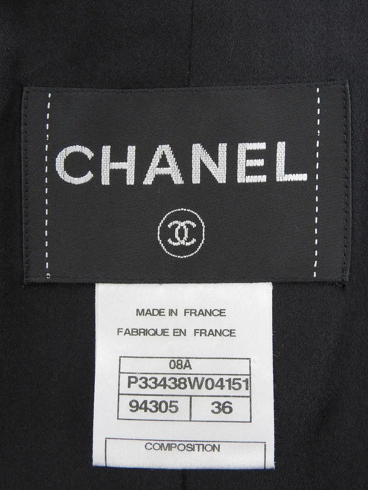 2008 Bijou Pearl CC Mark Button Coat in Black