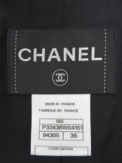 2008 Bijou Pearl CC Mark Button Coat in Black