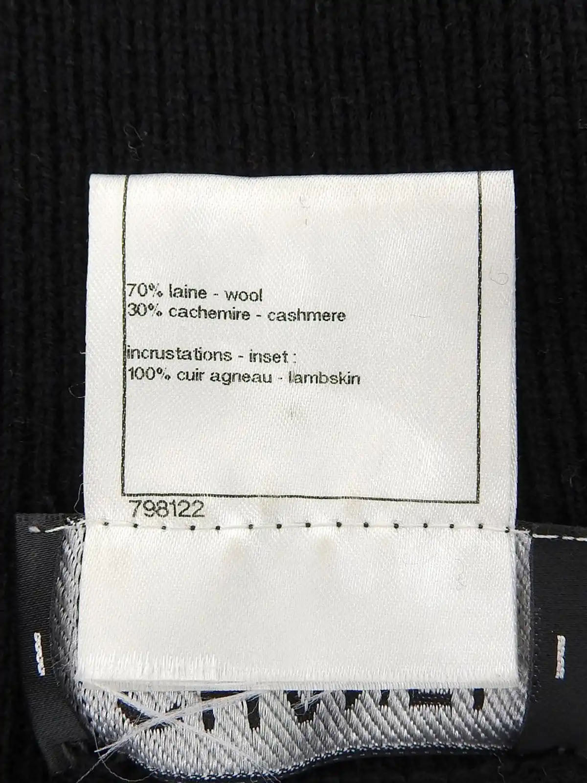 Wool Leather CC Mark Turtleneck Knit Sweater in Black