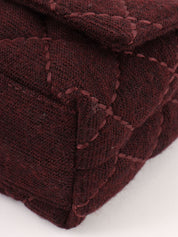 2001 Wool Wild Stitch CC Turnlock Chain Shoulder Bag, Bordeaux