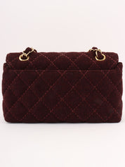 2001 Wool Wild Stitch CC Turnlock Chain Shoulder Bag, Bordeaux