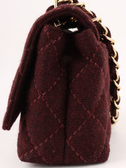2001 Wool Wild Stitch CC Turnlock Chain Shoulder Bag, Bordeaux