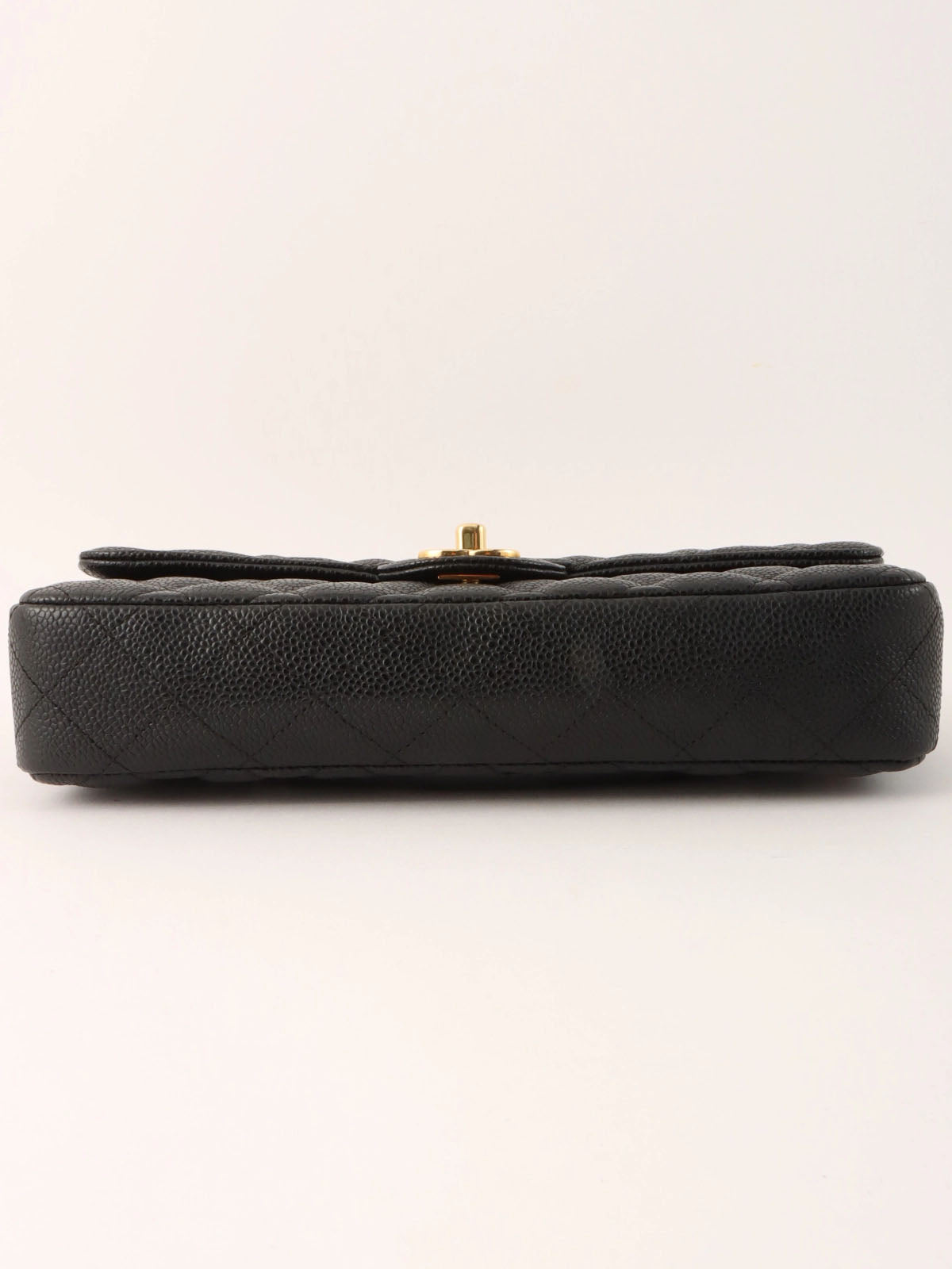 2008 East West Caviar Skin Chain Bag in Black