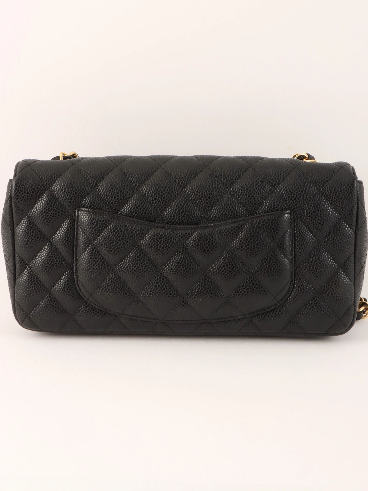 2008 East West Caviar Skin Chain Bag in Black