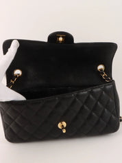 2008 East West Caviar Skin Chain Bag in Black