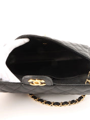 2008 East West Caviar Skin Chain Bag in Black