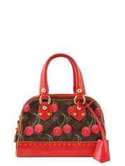2005 Takashi Murakami Collaboration Monogram Cherry Sack Neo Deauville Brown/Red