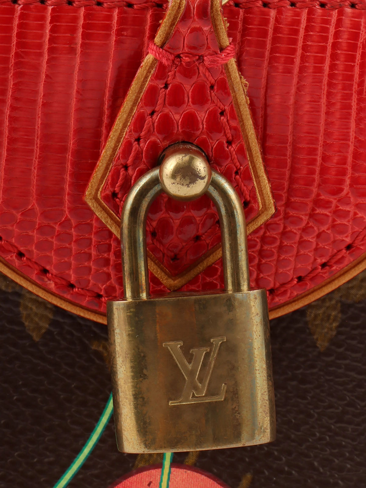 2005年村上隆合作款Monogram Cherry Sack Neo Deauville 棕色/红色