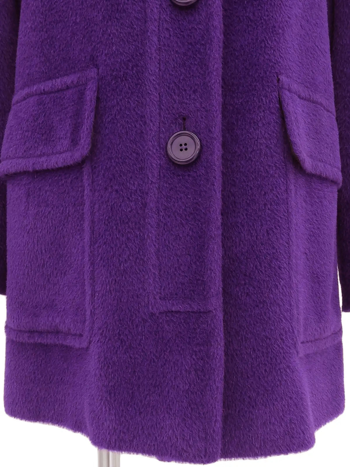紫色骆驼羊毛大衣