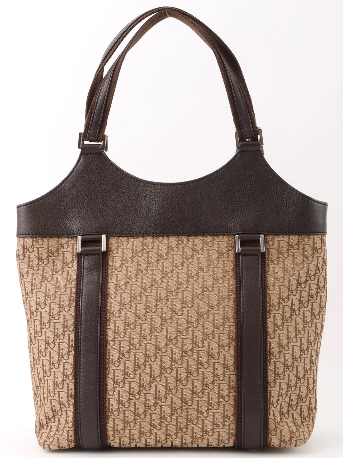 Trotter Pattern Logo Plate Tote Bag Beige/Brown