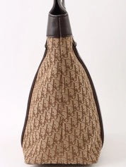 Trotter Pattern Logo Plate Tote Bag Beige/Brown
