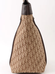 Trotter Pattern Logo Plate Tote Bag Beige/Brown