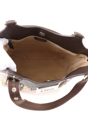 Trotter Pattern Logo Plate Tote Bag Beige/Brown