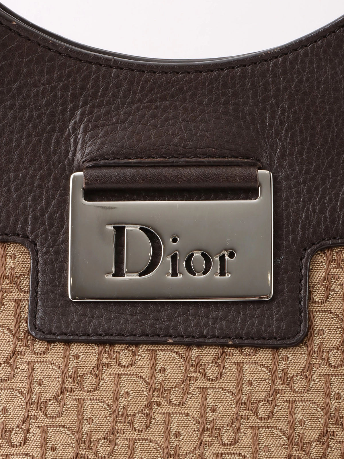 Trotter Pattern Logo Plate Tote Bag Beige/Brown