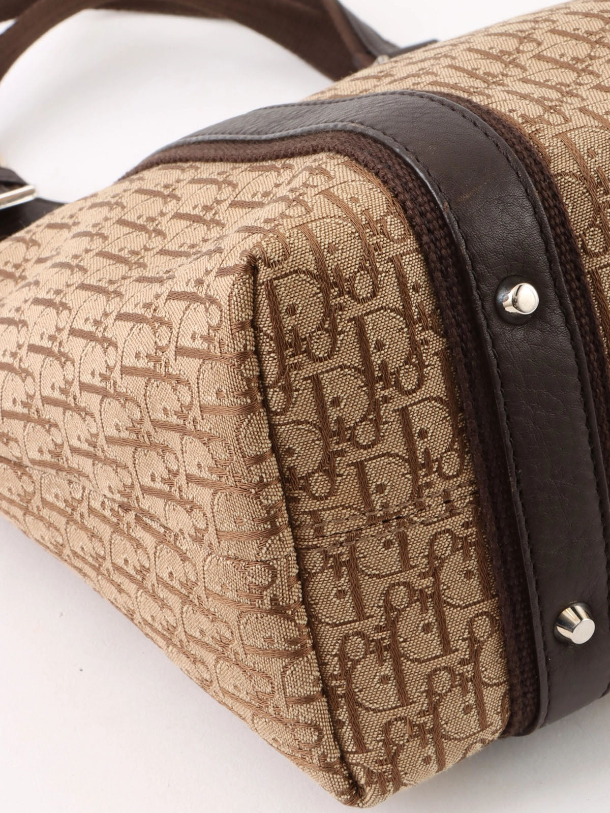 Trotter Pattern Logo Plate Tote Bag Beige/Brown