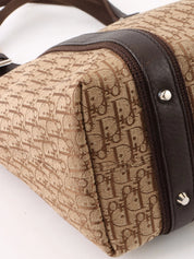 Trotter Pattern Logo Plate Tote Bag Beige/Brown