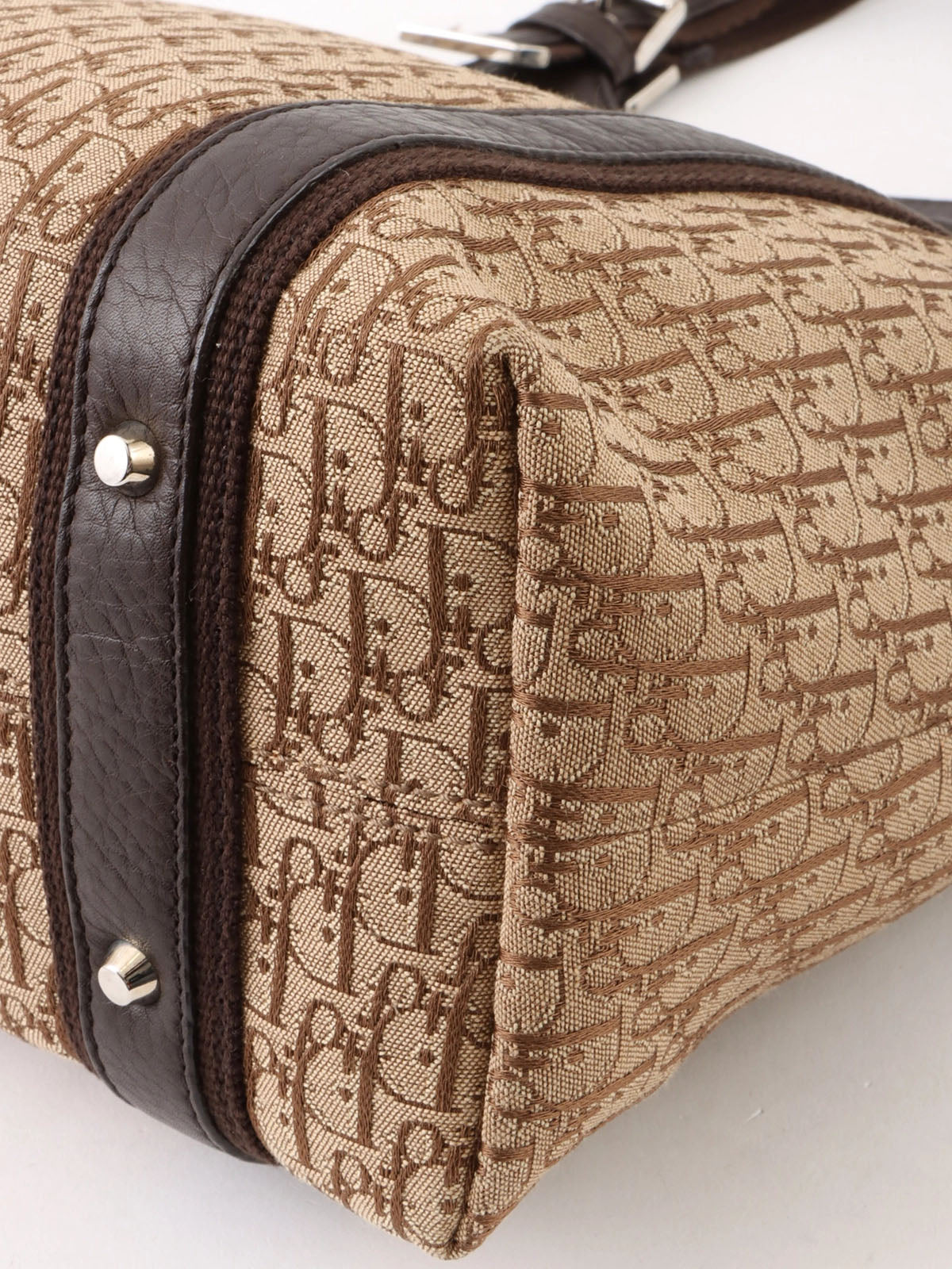 Trotter Pattern Logo Plate Tote Bag Beige/Brown