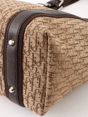 Trotter Pattern Logo Plate Tote Bag Beige/Brown