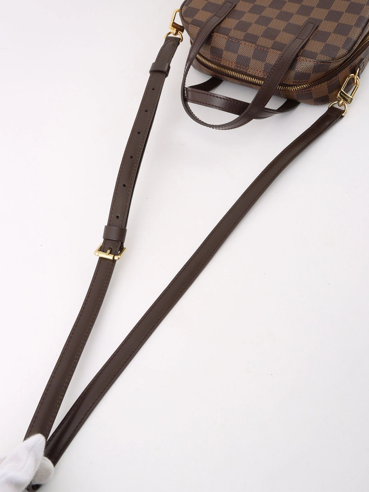 2004 Damier Spontini 2-way canvas bag, brown