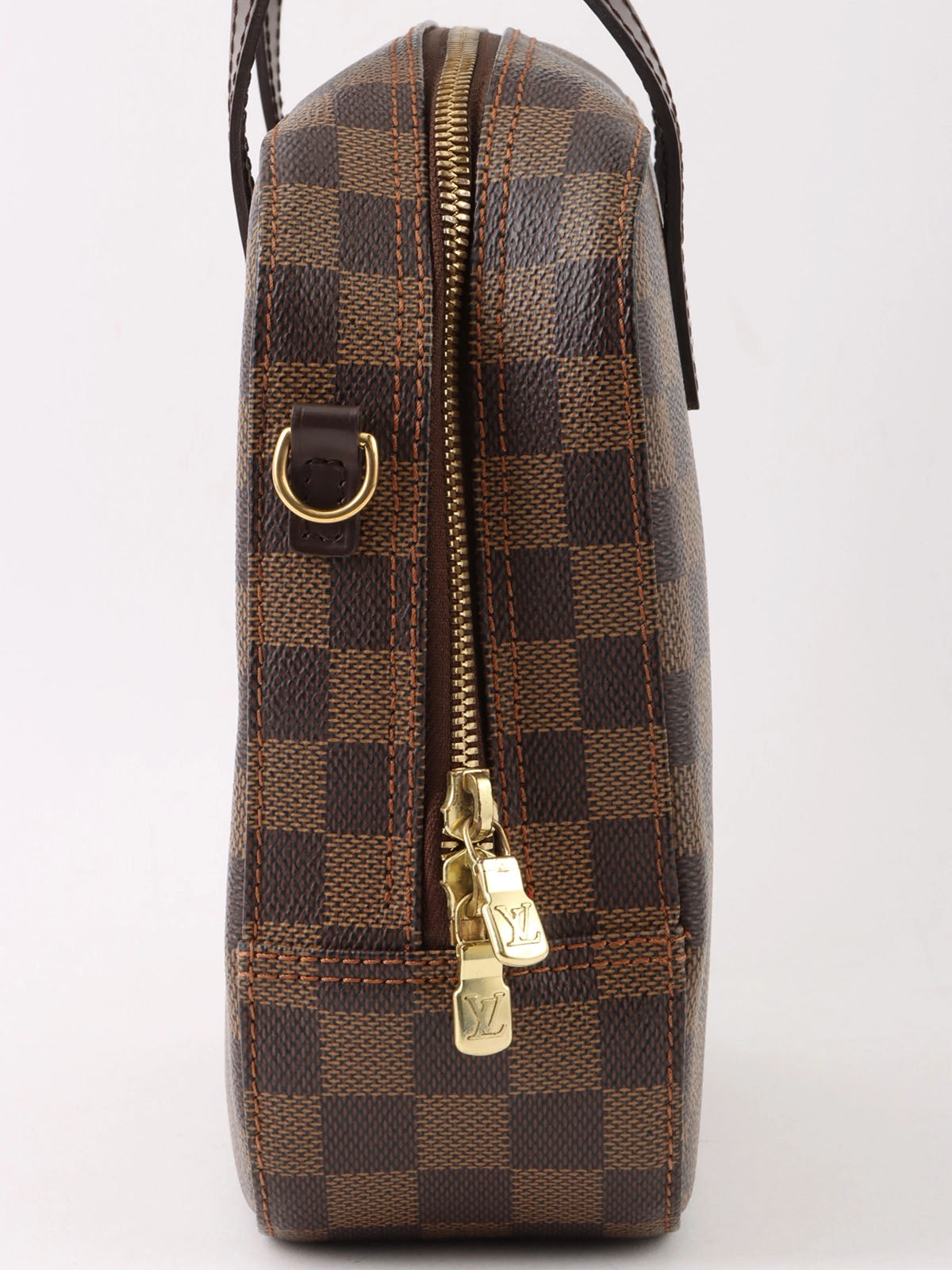 2004 Damier Spontini 2-way canvas bag, brown