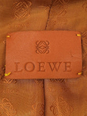 Orange logo button leather jacket