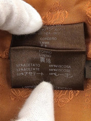 Orange logo button leather jacket