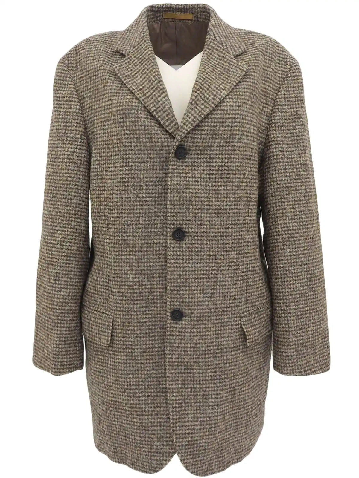 米色/多色格纹图案夹克