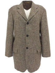 米色/多色格纹图案夹克