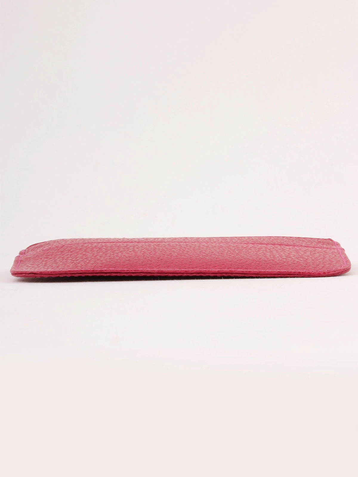 Pigskin Logo Charm Coin Case Pink