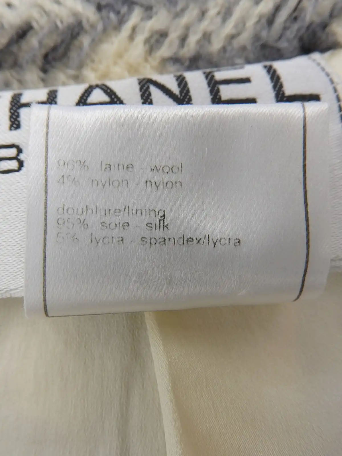 1998 Houndstooth Pattern CC Mark Button Jacket Gray/Ivory