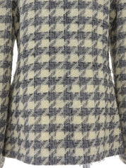1998 Houndstooth Pattern CC Mark Button Jacket Gray/Ivory