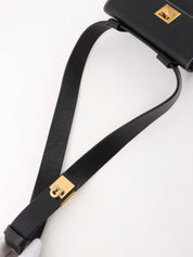 Gancini Plate Waist Bag in Black