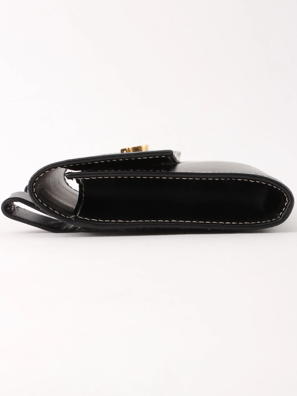 Gancini Plate Waist Bag in Black