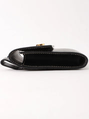Gancini Plate Waist Bag in Black