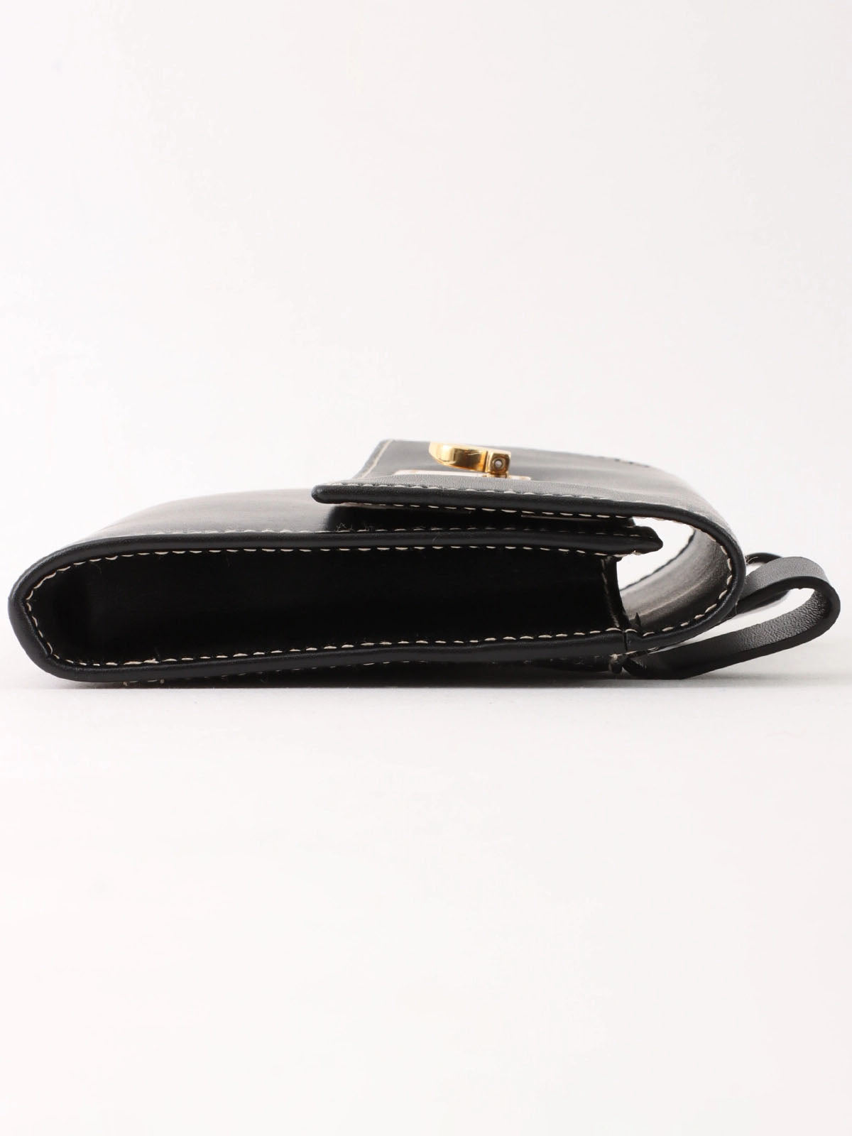 Gancini Plate Waist Bag in Black