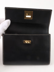 Gancini Plate Waist Bag in Black