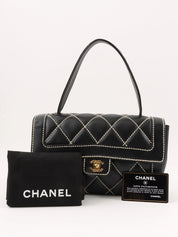 2004 Wild Stitch CC Turnlock Handbag in Black