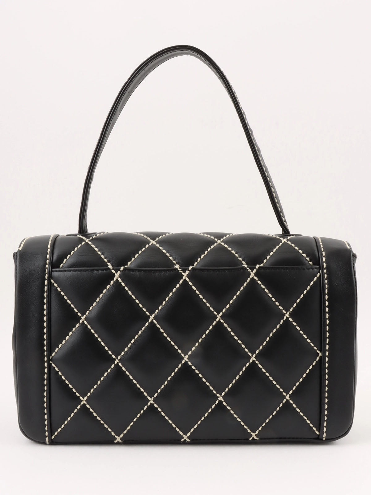 2004 Wild Stitch CC Turnlock Handbag in Black