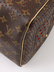 2008 Canvas Monogram PerfoSpeedy 30 Brown/Orange